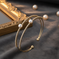 Bracelet Bohème Fait Main Nouvelle Tendance Bijoux Exagérés Punk Double Couche Perles Boho Fiançailles Bracelet Chinois
