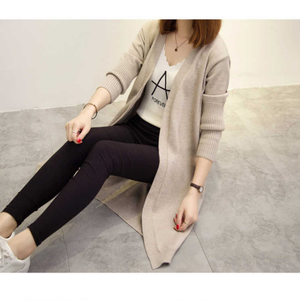 Nuovo Design <span class=keywords><strong>Cardigan</strong></span> Lungo da <span class=keywords><strong>Donna</strong></span> Aperto sul Davanti Cappotto Lavorato a Maglia - Product Image 3