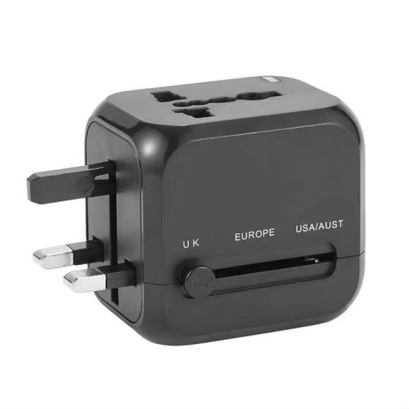 Universal Travel Adapter, International Travel Plug Adapter with 1 Type C and 2 USB Ports, All in One Worldwide Plug Adaptor
