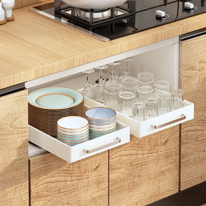 <span class=keywords><strong>Étagère</strong></span> <span class=keywords><strong>à</strong></span> <span class=keywords><strong>épices</strong></span> en <span class=keywords><strong>métal</strong></span> extractible pour armoire de cuisine sous l'évier Tiroir de rangement Glissière adhésive extensible pour égouttoir <span class=keywords><strong>à</strong></span> vaisselle Plateau <span class=keywords><strong>à</strong></span> couverts - Product Image 4