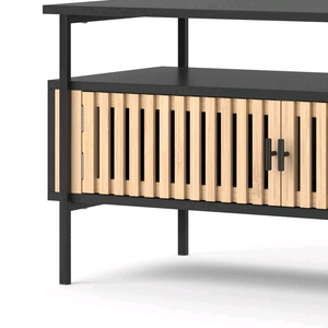 Eco Go Popular Best-seller Salon en bois et bambou <span class=keywords><strong>Meuble</strong></span> <span class=keywords><strong>TV</strong></span> <span class=keywords><strong>Meuble</strong></span> de rangement Organisateur avec porte en bambou - Product Image 5