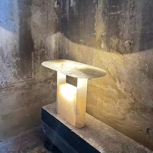Lampe de table moderne minimaliste en marbre, lumière chaude LED E27, commande par interrupteur, pour hôtel, salle d'exposition, décoration intérieure - Product Image 4