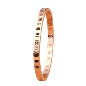 Traditional Ayurvedic Stamped Numeral Pattern Solid Copper Bracelet Fashionable Metal Jewelry Exquisite Design - Product Image 1