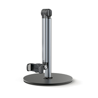 Support de sol pour tablette en alliage d'aluminium, réglable en hauteur, rotatif à 360°, support vidéo aérien, support de téléphone pour lit, bureau, diffusion en direct