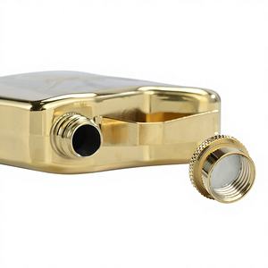 Miroir de Flagon <span class=keywords><strong>d</strong></span>'or Portable en acier inoxydable moderne, 5oz, bouteille <span class=keywords><strong>d</strong></span>'alcool vert <span class=keywords><strong>Olive</strong></span> Wisky Jerrican en forme de tambour - Product Image 4