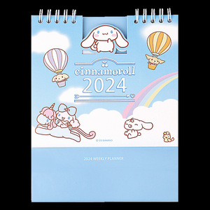 6 phong cách phim hoạt hình cinamoroll lịch 2024 năm mới 2025 Kawaii in ấn giai điệu của tôi accesorios bàn lịch đứng notepad - Product Image 4