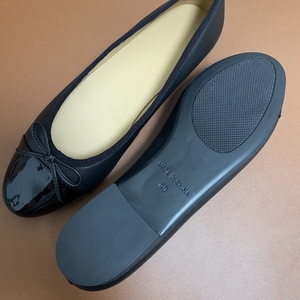 Mocassins plats en cuir d'agneau véritable pour femme, chaussures de ballet, mocassins décontractés pour femme, bout rond, avec nœud, grandes tailles - Product Image 4