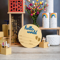 Décorations de scène d'anniversaire de bébé, annonces de nouveau-né Hello World, cadeaux de douche de bébé