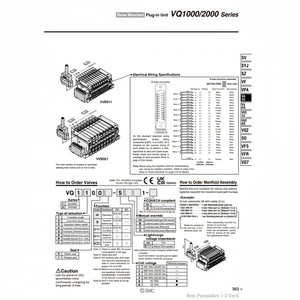 Produit de vannes de commande d'électrovanne VQ2400N-5W1-02 SMC Pneumatics - Product Image 1