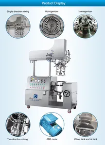 Otomatik gıda domates sosu kozmetik krem mikser tankı vakum emülsifiye mayonez yapma makinesi