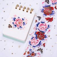 Rouleaux d'autocollants en PET transparent avec feuille d'or haut de gamme personnalisés pour journal et scrapbooking