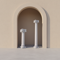 Colonne en marbre de style grec ou romain décorative pour la décoration de la cour de la maison