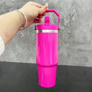Macaron Blank Sublimation Outdoor 30Oz Glossy Colored Flip Water <b>Bottle</b> for Heat Press Printing - Product Image 4