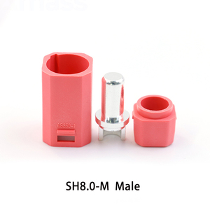 Высокотоковый адаптер Amass красно-черный AS250-M/AS250-F, разъем SH8.0-M/F с медным серебряным покрытием, 125А 600В, штекер/гнездо - Product Image 3