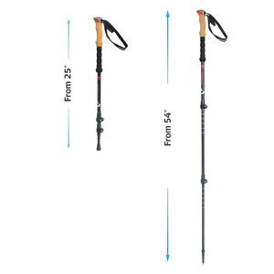 Aluminium ultra-léger 7075 pliable Alpenstock pliable randonnée bâtons de <span class=keywords><strong>marche</strong></span> <span class=keywords><strong>nordique</strong></span> bâtons de randonnée en Fiber de carbone - Product Image 2