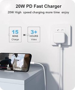 Củ sạc <span class=keywords><strong>USB</strong></span> C 20W và cáp sạc nhanh 1M tương thích với <span class=keywords><strong>iPhone</strong></span>, chất liệu Gan, sạc nhanh cho <span class=keywords><strong>iPhone</strong></span> - Product Image 6