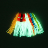 Vente en gros à 5cm, 6cm, 7cm, 10cm, 12cm, 15cm, jupe de calmar, leurre de pêche artificiel lumineux, pieuvre