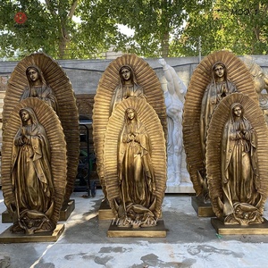 Escultura de Bronce de la Virgen María y Jesús para Exteriores, Estatua Religiosa Católica de Metal, Estatua de la Virgen María de Bronce - Product Image 4