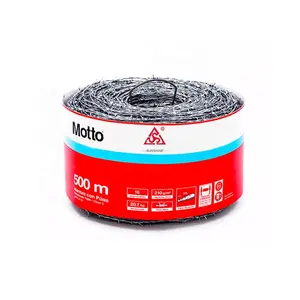 275m/ 500m 25kgs/roll caliber 15 16 filo spinato zincato a caldo Alambre de puas galvanizado