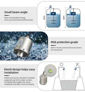 GLT744 4~20mA 80GHz Radar de Medición de Nivel de Líquido, Sensor de Nivel de Agua - Product Image 2