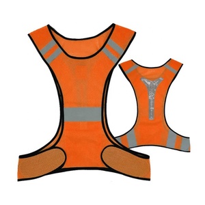 High Quality Running <strong>Bike</strong> Motorcycle <strong>Flashing</strong> Red Led Reflective Safety Green <strong>Vest</strong> - Product Image 5