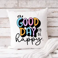 Bonne journée heureux ont le courage d'être détestés soutien émotionnel café glacé citations positives DTF transferts autocollants pour T-Shirts