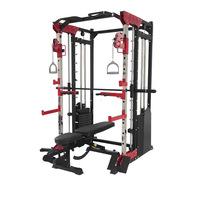 Appareil de musculation multifonction Smith Machine multifonctionnelle commerciale Power and Squat Rack Cage Home Gym Smith Machine
