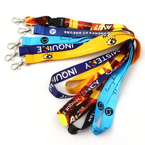 Venta al por mayor de encargo del medio ambiente fresco de poliéster Cordón de cuello de la correa de sublimación y Offset/Digital Logo Opciones de impresión - Product Image 1
