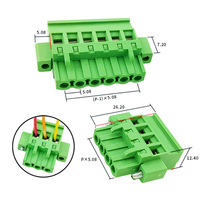 Bloque de terminales enchufable de paso de 5.08 mm - Conector vertical con brida y conexión en línea sin soldadura para 2-24 pines
