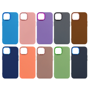 Silicone lỏng TPU ống kính chống sốc máy ảnh Màu khung bán buôn mới sang trọng kim loại thăng hoa mềm bao gồm điện thoại di động trường hợp - Product Image 2