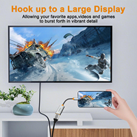 USB-C-Adapterkabel 4K Typ-C für Thunderbolt 3/4 Kompatibel mit MacBook iPhone 15/16/17Pro/Max iPad Surface Nylon-Ummantelung HDTV