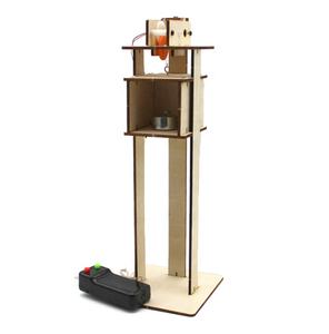 Elevador de Escalera Manual para Experimentos Científicos de Estudiantes de <span class=keywords><strong>Primaria</strong></span> y Secundaria, Tecnología de Ensamblaje Eléctrico, Pequeño Kit Educativo de Bricolaje de Madera - Product Image 2
