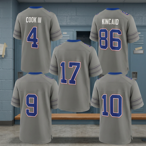 Venta al por Mayor de Nuevas Camisetas de Fútbol Americano Buffalo para Hombre, 17 Allen, 4 Cook, 10 Shakir, 86 Kincaid, 0 Coleman, Edición Limitada, Cosidas al 100% - Product Image 3