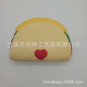 Taco <b>Squishy</b> Pu Soft Toy Yellow 5-7 Years Unisex Fidget Toy - Product Image 4