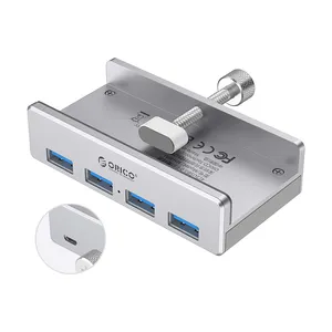 High-Speed Data Transfer USB 3.0 Hub ORICO Aluminum Alloy Desktop Clip 4 Ports Factory Wholesale