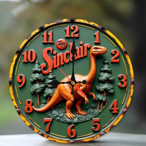 Round Wooden Wall <b>Clock</b> 25x25Cm Retro Quiet <b>Movement</b> Home Hotel Decor - Product Image 1