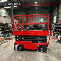 Plateforme de travail aérien mobile à ciseaux à structure robuste, machinerie de levage hydraulique pour la réparation des façades de bâtiments et la rénovation communautaire