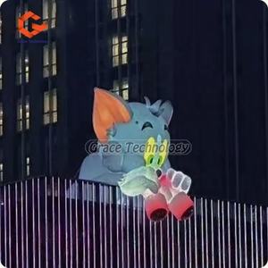 Iluminación LED inflable Tom Cat mascota de dibujos animados personaje de <span class=keywords><strong>película</strong></span> inflable gigante para decoración exterior - Product Image 5