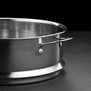 304 Stainless Steel Steamer 16cm-30cm Household Steamer Rack Foldable With Lid For Cooking - Product Image 3
