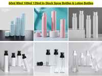 Envase de Lujo Personalizado para Cosméticos, Botella de Plástico PET Vacía de 60, 80, 100, 120 ml para Tónico Corporal, Spray Fino con Bomba Dosificadora