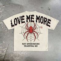 T-shirt vintage Y2K imprimé surdimensionné en coton 100 % coupé sur mesure pour homme, style hip-hop, avec épaules tombantes et motifs graphiques – Vente en gros
