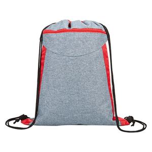 Sacs à dos de sport à cordon en nylon et polyester 210D imperméables, personnalisables avec logo, pour promotion et gym, avec poche pour logo - Product Image 1