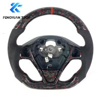 Volant en fibre de carbone forgé à fond plat personnalisé pour Ford Fiesta EcoSport Mk7 Mk7.5 St 180 Mk8 Mk6 Mk5 2013 2014 2006