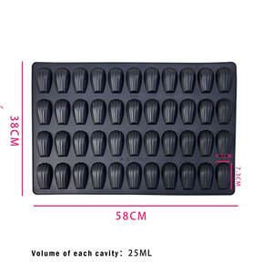 Moule à pâtisserie en silicone, moules à muffins en forme de coquille, d'hémisphère et de cœur |   Plateau de cuisson DIY antiadhésif et réutilisable en silicone de qualité alimentaire - Product Image 1