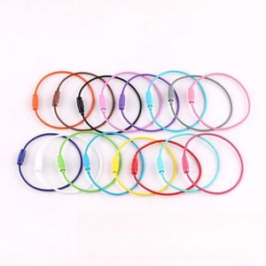 Llaveros de alambre de acero inoxidable coloridos con extremos de PVC, anillos de llavero duraderos para actividades promocionales y accesorios de bricolaje - Product Image 1