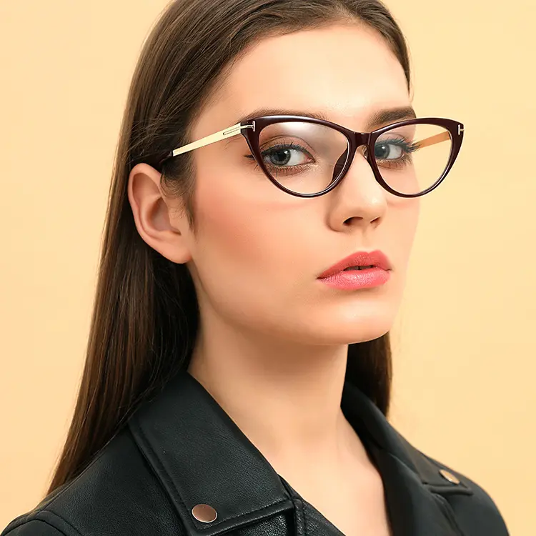 2022 New Fashion Design Cat Eye Optical Glasses ready stock Eyeglasses Frames for Women