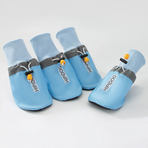 <span class=keywords><strong>Hiver</strong></span> 4 pcs/set English Printed Dog Shoes Large Size Outwear Booties Four Seasons Breathable Classic Adjustable Pet Supplies - Product Image 4