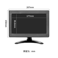 Fábrica al por mayor 8 pulgadas 1280*720 Full HD-Color LED Monitor Industrial VGA AV BNC Altavoz DE LA CÁMARA DE CCTV de escritorio portátil de HD-MI