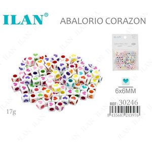 Abalorios de Corazón Multicolor de 6x6mm, Diseño de Corazón, para la Creación de Joyería - Product Image 3