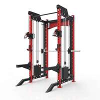 Dinuo Power Cage Tout-en-un : Machine Smith Intégrée et Crossover à Câbles - Appareil d'entraînement Multifonctionnel Commercial en Acier de 3 mm